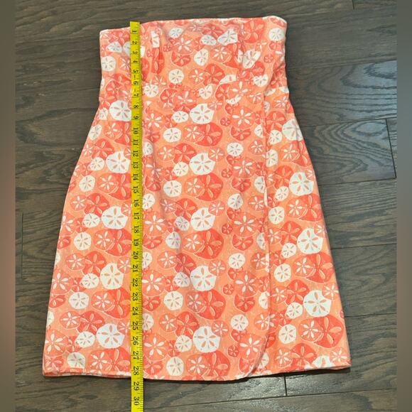 Vineyard Vines Strapless Faux Wrap Sand Dollar Dress Size 8 - Picture 3 of 8